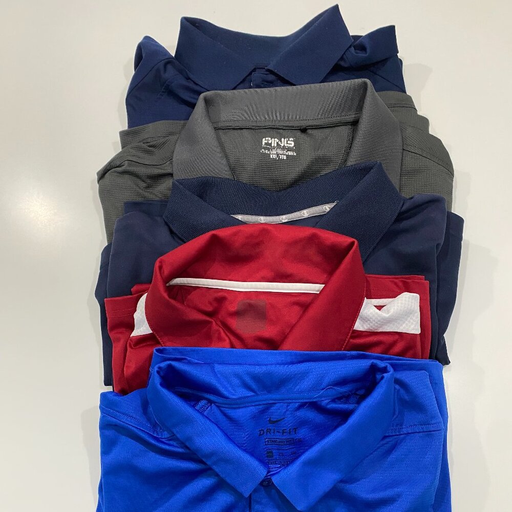 Bundle (5) Men’s Short Sleeved Polo Shirts XXL